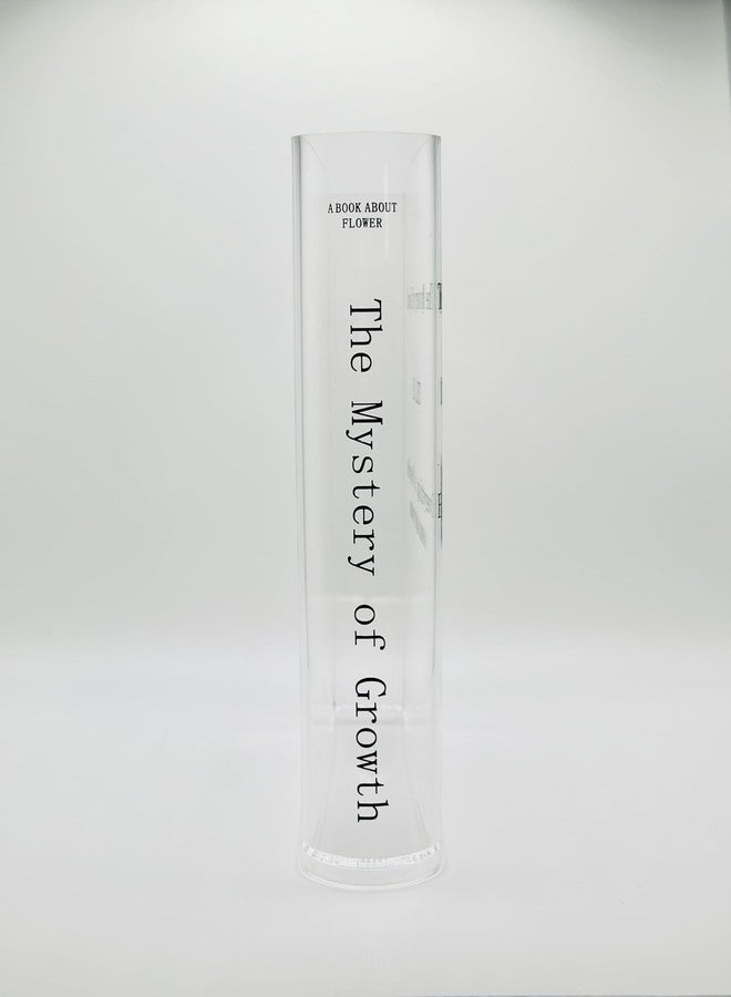 CZ Grain Bookend Clear Flower Vase, Cute Shelf Decor for Cut Flowers - Vases for Home Office Decor, A Book About Flowers - Image 4